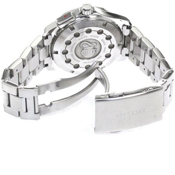 TAG HEUER Aquaracer WAP111Z Grand date Alarm Black Dial Quartz Men's - Picture 3 of 11